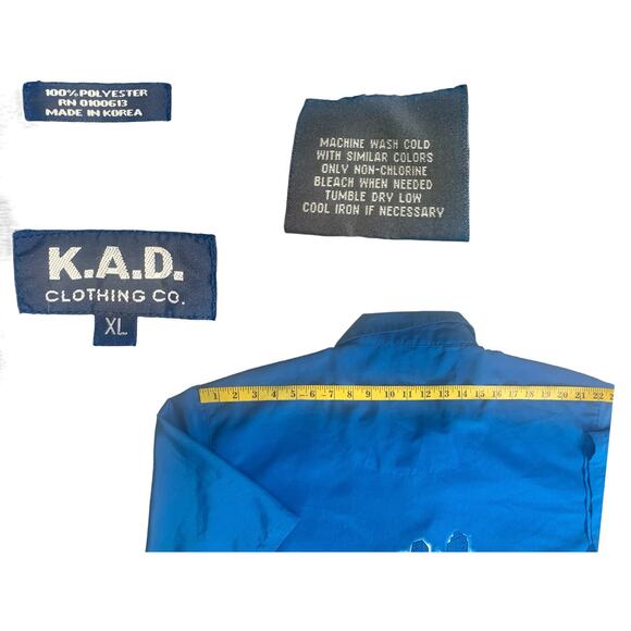 Y2K‎ KAD Clothing Twin Dragons Print Button Down Short Sleeve Shirt, Size XL - Picture 4 of 9